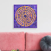 LABYRINTH MOZAÏEK 12x12 Ingewikkeld Canvas (1,5" D Afdruk (Insitu (Woonkamer))