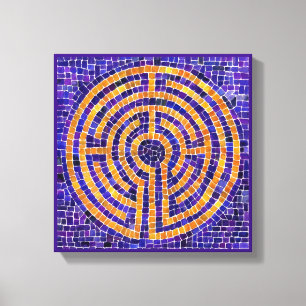 LABYRINTH MOZAÏEK 12x12 Ingewikkeld Canvas (1,5" D Afdruk