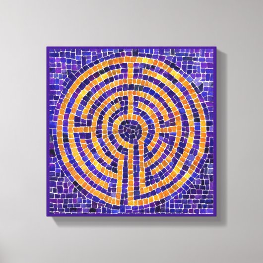 LABYRINTH MOZAÏEK 12x12 Ingewikkeld Canvas (1,5" D Afdruk (Voorkant)