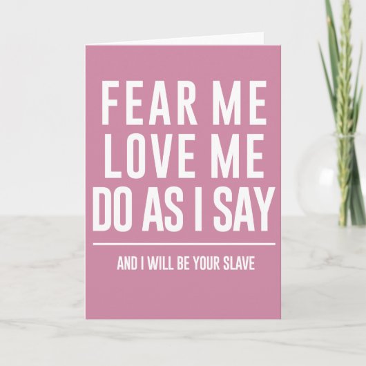 Labyrinth Quote Greetings Card "Angst me, hou van  Bedankkaart (Voorkant)