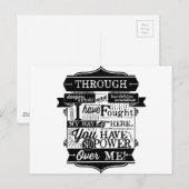 Labyrinth Quote Je hebt geen macht over mij Briefkaart (Voorkant / Achterkant)