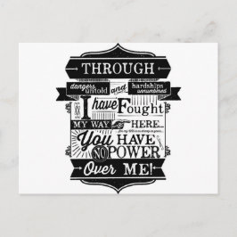 Labyrinth Quote Je hebt geen macht over mij Briefkaart