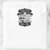 Labyrinth Quote Je hebt geen macht over mij Rechthoekige Sticker (Tas)