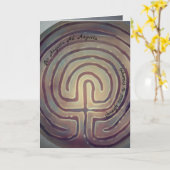 Labyrinth Symbool door Proef tot Triumph Kaart (Gele Bloem)