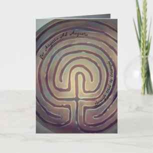 Labyrinth Symbool door Proef tot Triumph Kaart