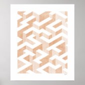 Labyrinth Terracotta Art Print Poster (Voorkant)
