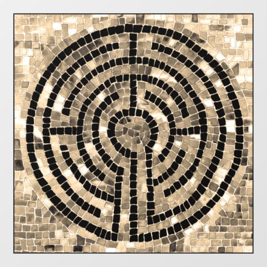 LABYRINTH V 12x12 venstervastklampen Raamsticker (Vel)