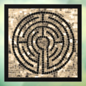 LABYRINTH V 12x12 Window Cling - Zwart Raamsticker (Vel 3)