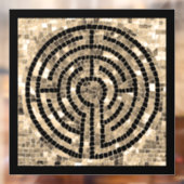 LABYRINTH V 12x12 Window Cling - Zwart Raamsticker (Vel 2)