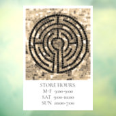 LABYRINTH V 12x18 Venster Cling +Text Raamsticker (Vel 3)