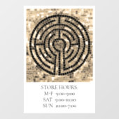 LABYRINTH V 12x18 Venster Cling +Text Raamsticker (Vel)