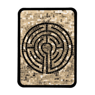 LABYRINTH V 3x4 flexibele magneet - zwart