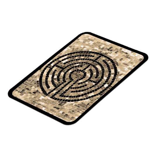 LABYRINTH V 3x4 flexibele magneet - zwart (Linkerzijde)