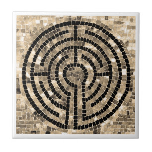 LABYRINTH V 4.25x4.25 Keramische tegel - Wit Tegeltje