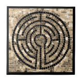 LABYRINTH V 4.25x4.25 Keramische Tegel - Zwart Tegeltje (Voorkant)