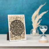 LABYRINTH V 5x7 Plaque met Ezel - Wit Fotoplaat (Zijkant)