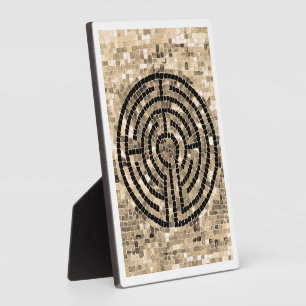 LABYRINTH V 5x7 Plaque met Ezel - Wit Fotoplaat