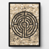 LABYRINTH V 5x7 Plaque met Ezel - Zwart Fotoplaat (voorkant)