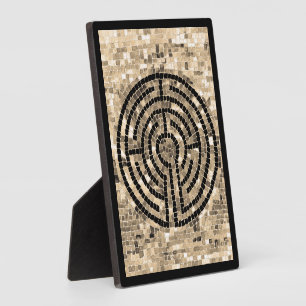 LABYRINTH V 5x7 Plaquette met Ezel - Zwart Fotoplaat