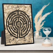 LABYRINTH V 8x10 Plaque met Ezel - Zwart Fotoplaat (Zijkant)