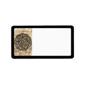 LABYRINTH V Adresetiketten - Zwart Etiket (Voorkant)