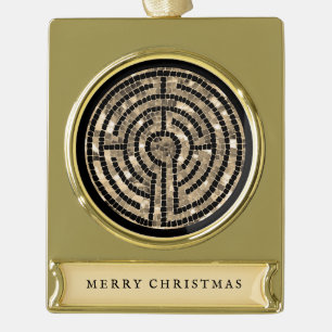 LABYRINTH V Banner Ornament Verguld Banner Ornament