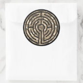LABYRINTH V Grote ronde Stickers - Zwart (Tas)