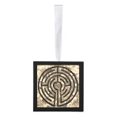 LABYRINTH V houten kubus Ornament (Rechts)