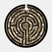 LABYRINTH V Metalen Cirkel Ornament (Achterkant)