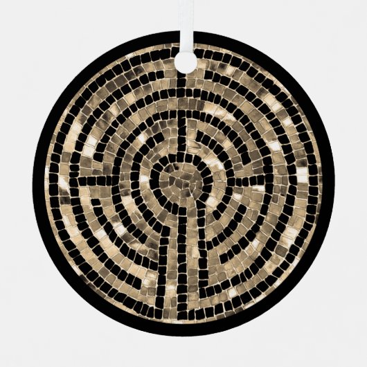 LABYRINTH V Metalen Cirkel Ornament (Voorkant)