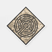LABYRINTH V Standaard Lunch Servet - Zwart (Hoek)