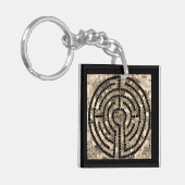 LABYRINTH V Vierkante Acryl Sleutelhanger (Voorkant Links)