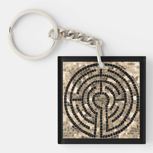 LABYRINTH V Vierkante Acryl Sleutelhanger (Voorkant)