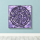 LABYRINTH VI 12x12 omwikkeld canvas (.75" diep) Afdruk (Insitu (Houten vloer))