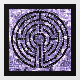 LABYRINTH VI 12x12 Ruitfolie - Zwart Raamsticker