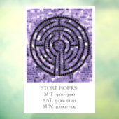 LABYRINTH VI 12x18 Venster Cling +Text Raamsticker (Vel 3)