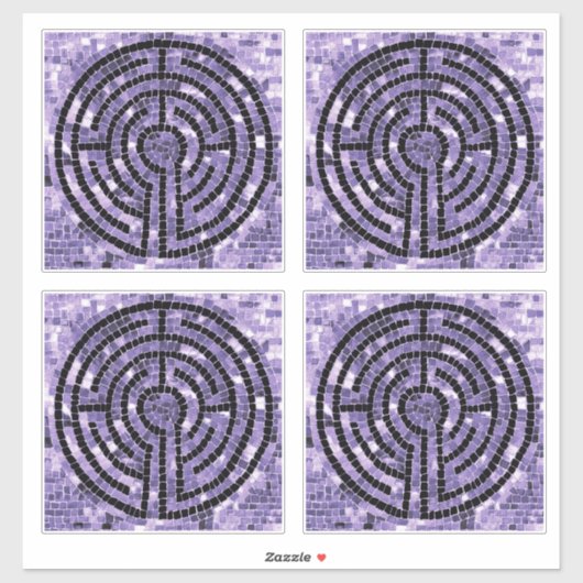 LABYRINTH VI 14"x14" Vinyl Sticker (4 Klein) (Vel)