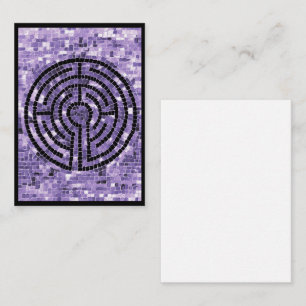 LABYRINTH VI 3,5x2,5 Kaart met platte noot Notitiekaartje