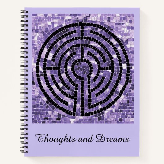 LABYRINTH VI 8.5x11 Notitieboek + tekst Amethist (Voorkant)