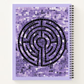 LABYRINTH VI 8.5x11 Notitieboek + tekst Amethist (Achterkant)