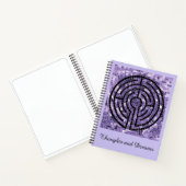 LABYRINTH VI 8.5x11 Notitieboek + tekst Amethist (Binnen)