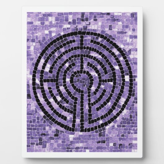 LABYRINTH VI 8x10 Plaque met Ezel - Wit Fotoplaat (Voorkant)