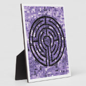 LABYRINTH VI 8x10 Plaque met Ezel - Wit Fotoplaat (Zijkant)