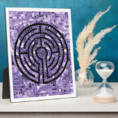 LABYRINTH VI 8x10 Plaque met Ezel - Wit Fotoplaat (Zijkant)