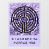LABYRINTH VI 8x11 Venster Cling +Text - Amethist Raamsticker (Vel)