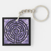 LABYRINTH VI Acryl Vierkante Sleutelhanger (Achterkant)