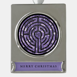 LABYRINTH VI Banner Ornament Verzilverd Banner Ornament