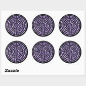 LABYRINTH VI Grote ronde Stickers - Zwart (Vel)