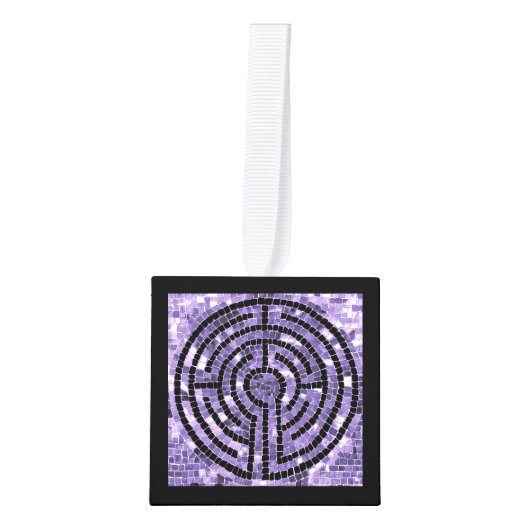 LABYRINTH VI houten kubus Ornament (Voorkant)