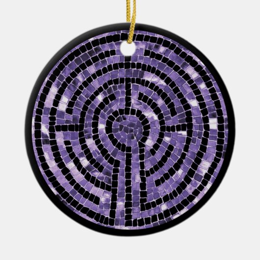 LABYRINTH VI Keramische Cirkel Ornament (Voorkant)